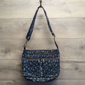 Travelon Leopard Crossbody Messenger Bag Purse